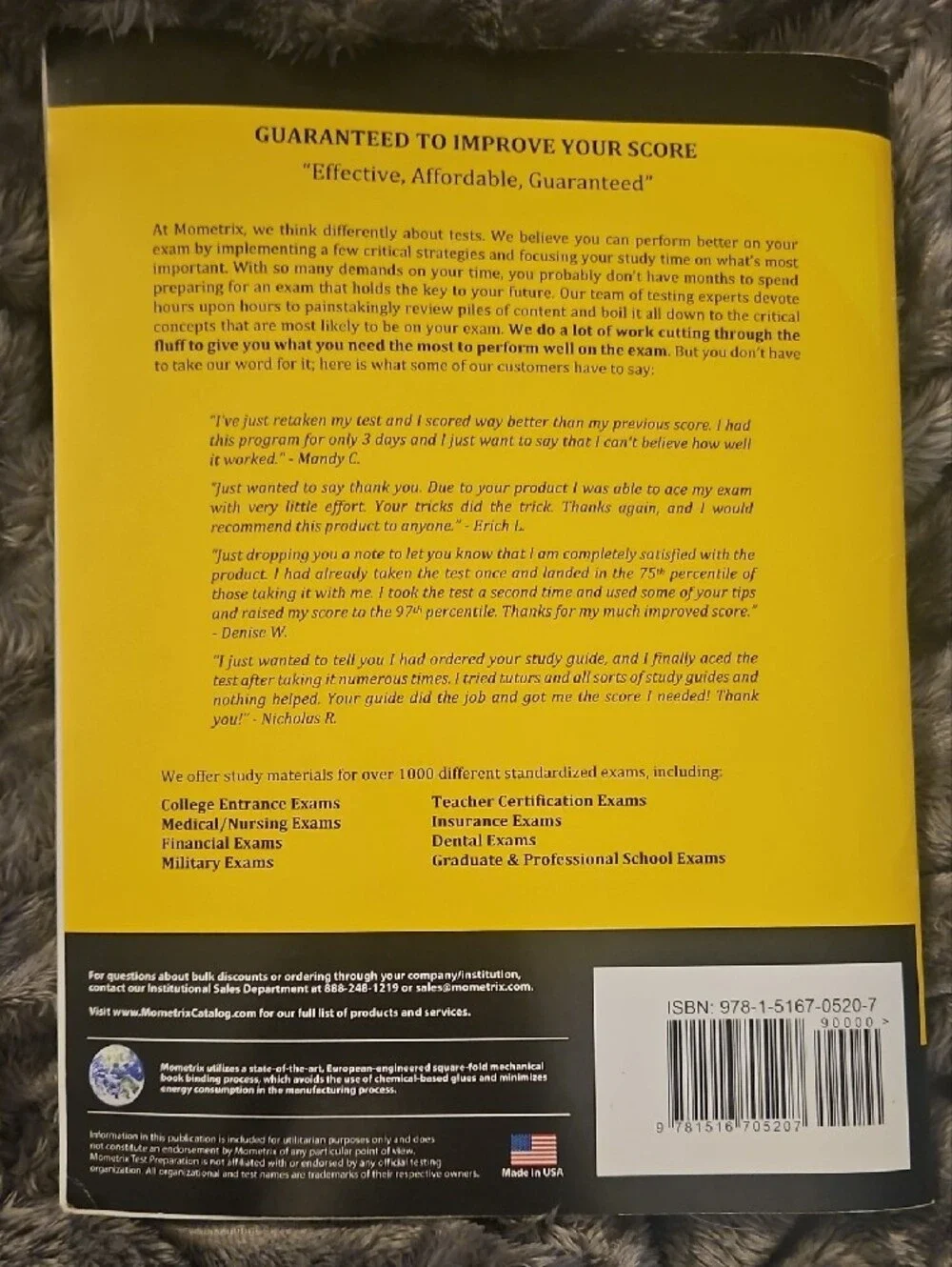 Mometrix Yellow & Black National Board Certification Secrets Study Guide